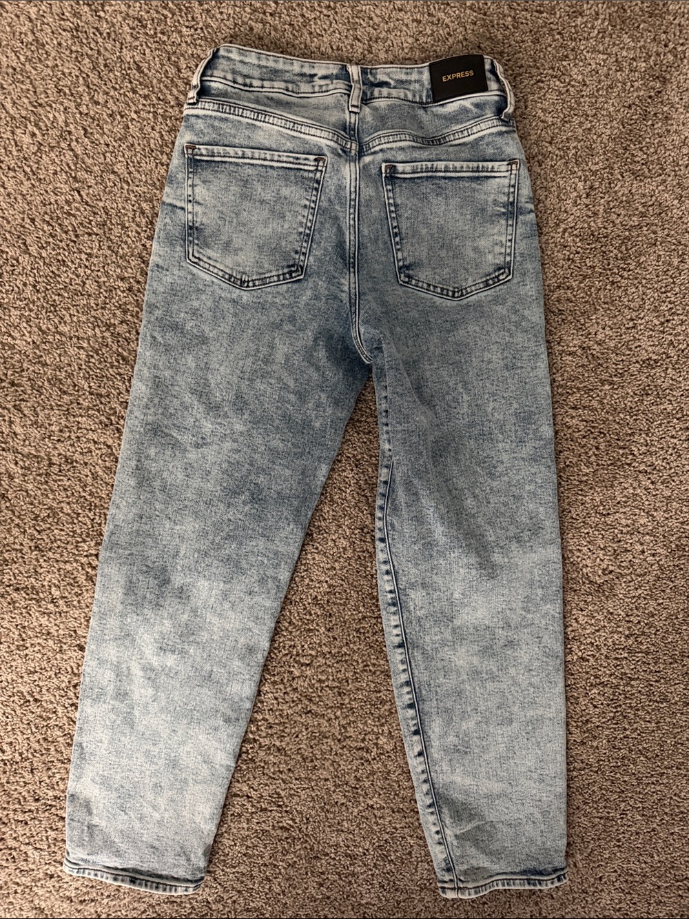 Express Light Wash Distressed Boyfriend Jeans - Picture 3 of 3